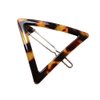 Lurrose 4 Pieces Tortoise Hair Clips Celluloid French Design Barrettes Acrylic Resin Hair Clips Geometric Hair Pins Triangular Circle Leopard Print Barrettes for Women Girls