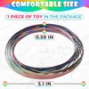 Flow Ring Spinner Ring Arm Toy - Arm Slinky Stainless Steel Spring Toy Metal Slinky Magic Flow Bracelet Spinner Rainbow Slinky Toy Rings for Girls - Rainbow Bracelet Metal Geometric Spinning Bracelet