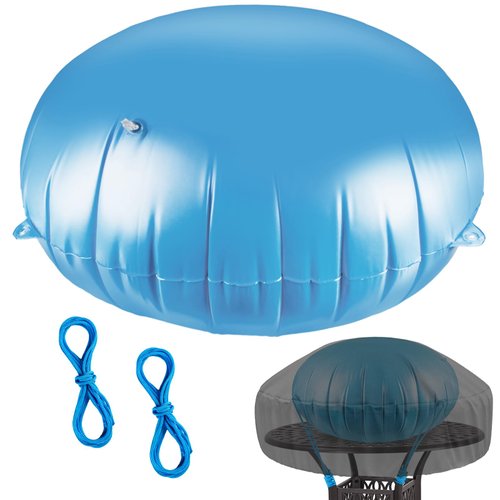 Kovshuiwe Dome Patio Furniture Cover - 47In Dia Reusable Weather Resistant Dome Airbag with Ropes to Fix - Picnic Table Airbag Patio Table Cover Support for Outdoor Patio Furniture, Blue