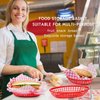 GothaBach 24 Pack Fast Food Baskets, Plastic Fast Food Restaurant Baskets, Bread Fry Baskets Serving Tray for Hot Dogs, Chicken, Burgers, Sandwiches, Fries(Red)