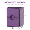 MIXPOET Purple Deck Box for MTG Cards, Trading Card Storage Box with 2 Dividers per Holder, Holds up to 110 Cards
