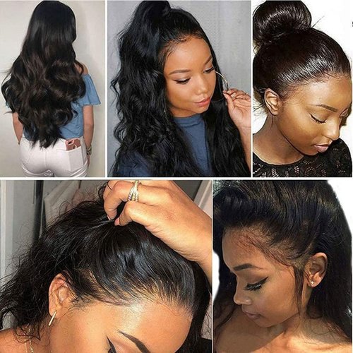 30 Inch Glueless Lace Front Wigs Human Hair Wigs for Black Women 13X4 Body Wave Lace Front Wig Pre Plucked Bleached Knots with Baby Hair 180% Density Real Human Hair Wigs Wet and Wavy Body Wave Wigs