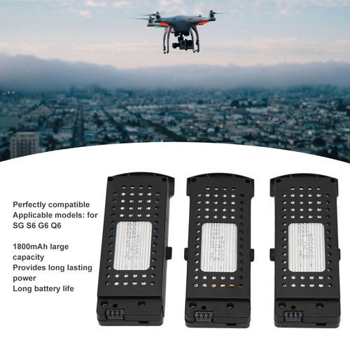 Yoidesu 3PCS 3.7V 1800MAH Li Drone Battery for S6 G6 Q6 RC Quadcopter Parts and Accessories