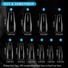 DAZHICN 500 PCS Long Coffin Nail Tips, 10 Sizes Full Cover Nail Tips, Long Nail Tips for Nail Extension, Pre Shaped Nail Tips for DIY Nail Salon (Clear Coffin-500 PCS)