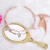 Rhinestone Leaf Wedding Tiara Crown with 2 Pairs Elf Ear, Nydotd Rhinestone Headband Headdress and Latex Fairy Pixie Ears Goblin Ears for Brides Pageants Wedding Halloween Cosplay Party Costume