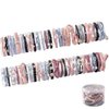 50PCS Mixed Color Hair Tie with Pearls - Headdress Hair Rope -High Ponytail Braid- Stretchable Rubber Hair Band for Women and Girls