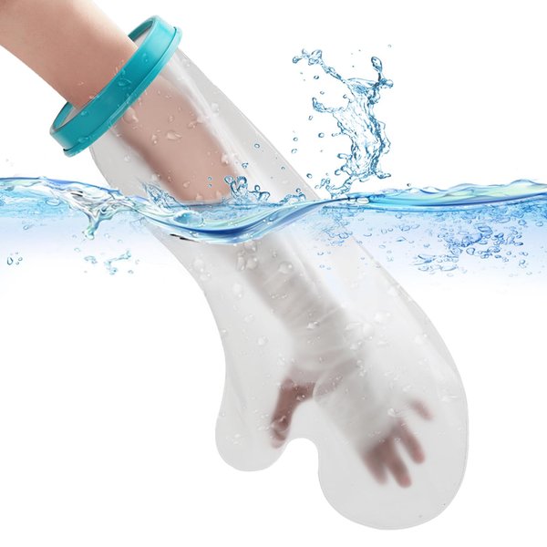 Waterproof Cast Covers for Shower Arm, Reusable Adult Half Arm Cast Covers for Shower Sleeve Bag Wound Arms, Hands, Elbow, Wrist, Finger [100% Waterproof]