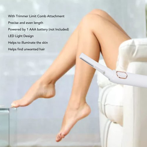 Bikini Shaver and Trimmer Hair Remover for Women Portable Electric Bikini Trimmer with LED Light Hair Remove for Any Part of The Body