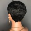 AIWEISE Pixie Cut Wig Human Hair Short Human Hair Wigs for Back Women Short Cut Natural Wavy Wigs Human Hair Pixie Wigs Glueless Short Boy Cut Wigs