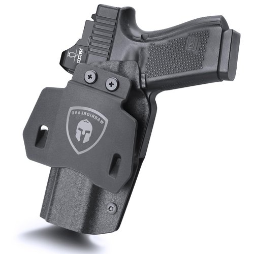 OWB Kydex Holster Optics Cut: Compatible with Glock 17 Gen 3-5 & G22/31 Gen 3-4 Pistol, Outside Waistband 1.75 Inch Paddle G17 Holster Open Carry, Posi-Click Retention, Right Hand