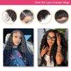 Espive 13x4 Deep Wave Lace Front Wigs Human Hair Pre Plucked 13x4 HD Lace Front Wigs Human Hair 180% Density Glueless Wigs Human Hair with Baby Hair Deep Curly Wigs Human Hair Natural Color 24 Inch