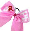 6 Pcs Pink Sequin Grosgrain Ribbon Glitter Hair Bows for Breast Cancer Awareness, Cheer Team Gifts for Teens