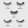 VLuxe Crystal Glow False Eyelashes, Natural Luster Faux Mink Fake Eye Lash with Special Cut, Luminous Shine & Subtle Sparkle for Stunning Natural Look (Heart)