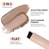 Oulac Waterproof Light Eyebrow Powder Kit with Brow Brush 2 in1 Long Lasting Instant Eyebrow Pomade & Powder Natural Makeup for Sparse Brows 3.2 g/0.11 oz (Golden Blonde）