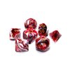 CREEBUY DND Dice Set Red Mix White Dice for Dungeon and Dragons D&D MTG 7-Die RPG Polyhedral Dice