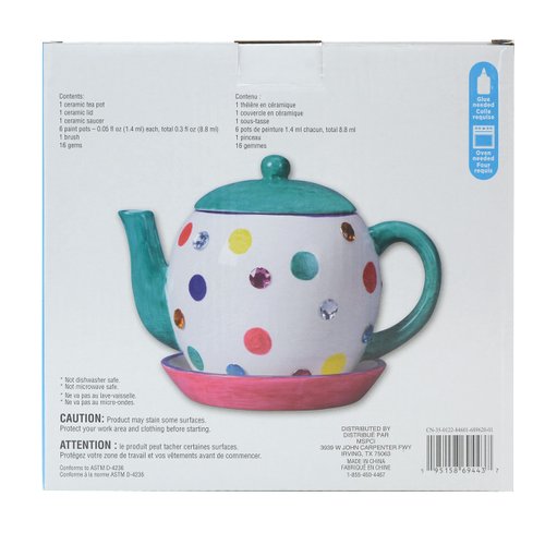 Ceramic Tea Pot Craft Kit by Creatology™ - Makes 1 teapot