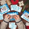 Blueweenly 24 Packs Winter Picture Frame Craft Kit DIY Winter Photo Frames Bulk Snowflake Snowman Christmas Frosted Window Pane Magnet Frame Art Crafts for Party Favor Decor Home Activity