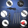 Nilight 48 LEDs DC 5V Multicolor Music Car Strip Light Under Dash Lighting Kit with Sound Active Function and Wireless Remote Control, 2 Years Warranty, 4PCS USB Interior Lights