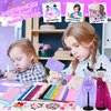 MINIFUN 1500+Pcs Fashion Designer Kit for Girls, Sewing Kit with 7 Mannequins, DIY Arts and Crafts Kit for Kids, Doll Clothes Making Kit, Girl Toys for Age 6 7 8 9 10 11 12 Year Old Gifts