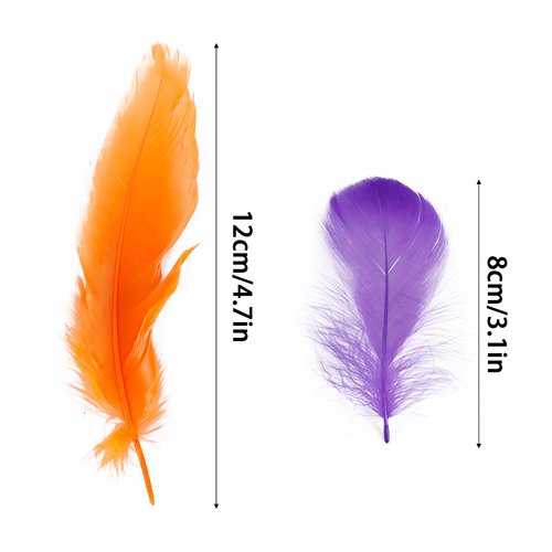 Coceca 300pcs 3-5 Inches Colorful Feathers for DIY Craft Wedding Home Party Decorations