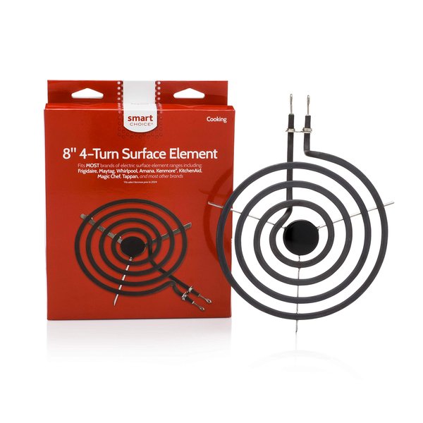 Smart Choice 8-Inch 4-Turn Electric Stove Burner Replacement Surface Element for Electric Coil Oven Ranges, Fits Most