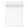 Beadaholique BX1294 WH Drawstring Gift Bags, 4 by 6-Inch, White Organza