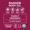 Badger - Body Oil, Damascus Rose, Certified Organic Body Oil, Natural Body Oil, Skincare Oil, Body Oil Organic, After Shower Body Oil, Body Oil for Women, Moisturizer Body Oil, 4 oz