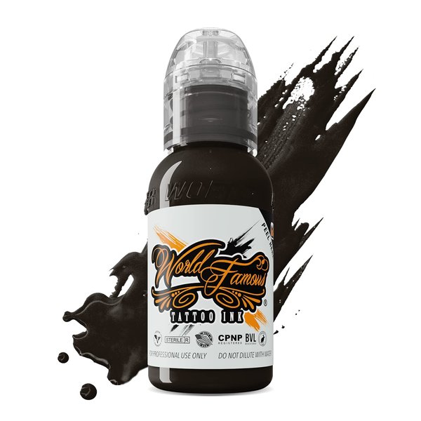 World Famous Brown Tattoo Ink, Vegan and Professional Ink, Made in USA, Badlands Brown, .5 oz