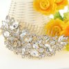 EVER FAITH Silver-Tone Austrian Crystal Bridal Rose Flower Hair Comb Clear
