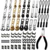 105 Pieces Zipper Repair Kit #3#5#8, Zipper Replacement with Install Plier for Repairing Coats, Jackets, Tents, Backpacks, Sleeping Bag, Luggage