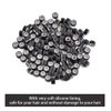 1000Pcs Premium Silicone Micro Link Rings 5mm Lined Beads for I Tip Hair Extensions (1000Pcs, Black)