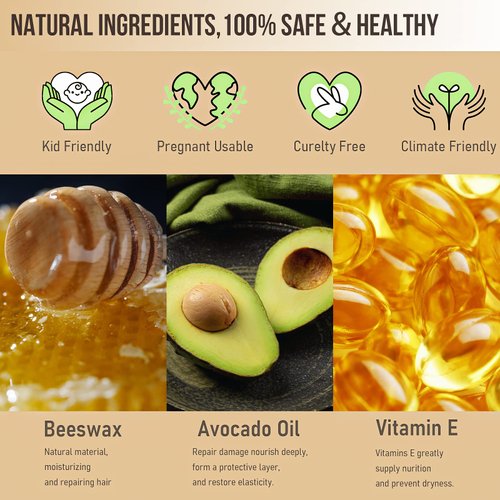 SOVONCARE Hair Wax Stick for Wigs, Hair Pomade Stick, Non-greasy Styling Wax 2.7 Oz, Long Lasting, Temporary Hair Styling Product for Edge Frizz Hair