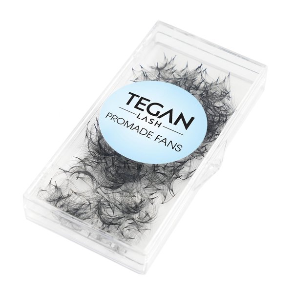 TEGAN LASH 500 Promade Fans Volume Eyelash Extensions, Handmade Loose False Eyelashes, From 3D - 16D, 0.03/0.05/0.07 Thickness, C/CC/D Curl, 9-15mm Length, Pestanas Pelo A Pelo (10D-0.05-C-11)