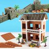 Woohome 322 PCS Mini Grey Roof Tiles Mini Wall Bricks Set, DIY Materials Miniature Brick Scale Model Bricks and Miniature Tiles Roof Tiles Dollhouse Fake Tiles for Miniature House Buding