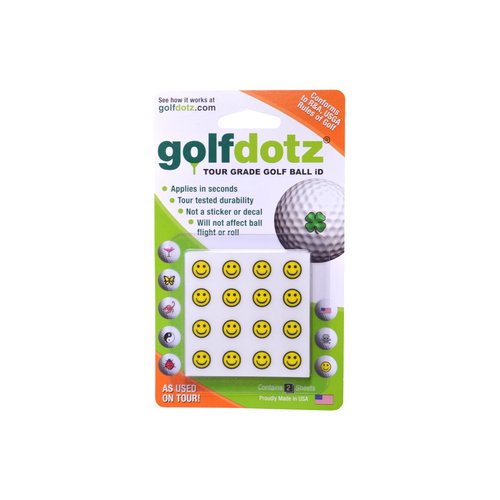 Golfdotz | Be Happy Design | Golf Ball Markers | Golf Accessories | Golf Ball Customizers | 32 Count