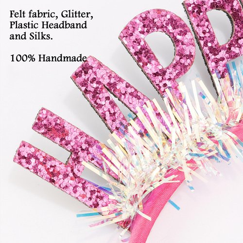 COCIDE Birthday Headbands for Women Birthday Girl Headband Birthday Tiaras for Girls Happy Birthday Crowns Party Decorations