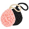 WLLHYF 2PCS Bath Sponge, Sponges Loofah Body Scrubber Exfoliating Bath Sponge Body Sponges Shower for Women Men Rich Lather Reusable (black/pink-2pcs)