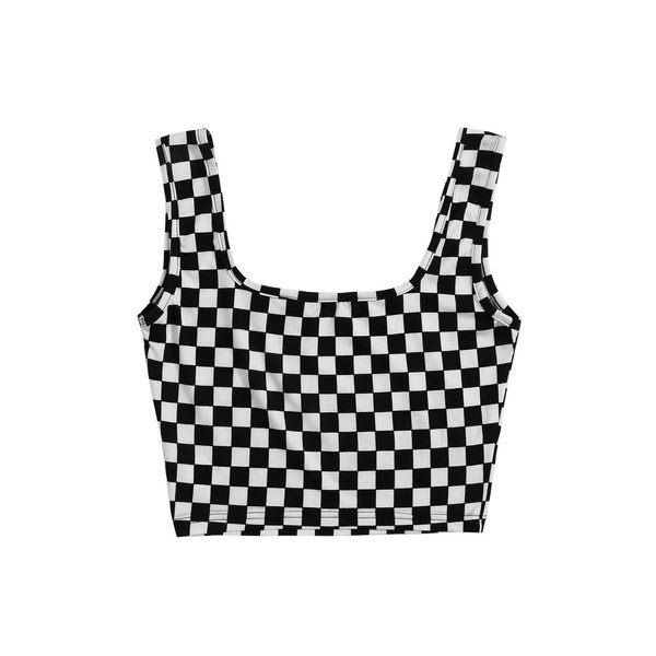 SOLY HUX Women's Graphic Print Spaghetti Strap Casual Summer Workout Cami Crop Tank Tops Black White S