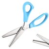Zicolu 9" Pinking Shears for Fabric Cutting, Zig Zag Scissors, Scrapbook Scissors Decorative Edge for Adults, Great for Many Kinds of Sewing Fabrics Leather and Craft Paper, Professional Dressmaking