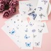 HINZIC 12 Sheets Colorful Butterfly Temporary Tattoo Stickers Waterproof Glitter 3D Hearts Stars Flowers Set Tattoos for Women Body Makeup Birthday Party Gift