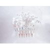 Gold or silver crystal flower hair comb barrette clip bridal clip bridal (Primary color: Silver)