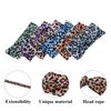 Woration Headband Yoga Leopard Print Cross Wide Elastic Headwear Head Wrap Hairband Twist Turban Knot Headdress Hair Accessories for Women, Girls - Khaki