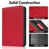 360 Pockets Trading Card Binder Album,Compatible with Card Binder Holder Sleeves,Trading Card Collector Album Fit for Football Sports Cards,Standard Size Cards Protector Pockets Folder(Red)