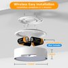 Yurnero Battery Operated Lights Ceiling Light with 400LM Dimmable 3000K/6000K-Battery Powered Ceiling Light for Shower Closets Corridor Laundry Stairs Garage Porch Bathroom