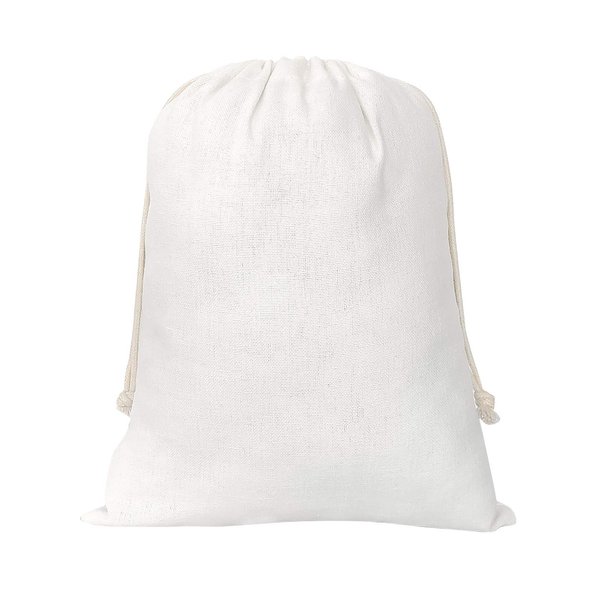 SumDirect 20Pcs Cotton Muslin Bags,White Lightweight Gift Bags Breathable Pouches with Drawstring Reusable Packing Storage Bags for Wedding, Party, Birthday (8x10inch)