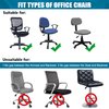 Smiry Printed Office Computer Chair Seat Covers, Stretch Fit Universal Desk Rotating Chair Cover Washable Removable Seat Cushion Protectors - Navy Blue