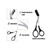 1PCS Black Professional Stainless Steel Eyebrow Grooming Shear Scissors with Plastic Comb(Detachable) Eyebrow Eyelash Hair Removal Shaper Shaping Tool Makeup Beauty Accessories for Men and Women
