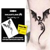 INKARTLINK Temporary Tattoos, Semi Permanent Tattoo Adult Art Design Waterproof Temp Tattoo Party Favors Tattoo Stickers Realistic Look, No Adhesive, Lasts 1-2 Weeks Black (Dragon)