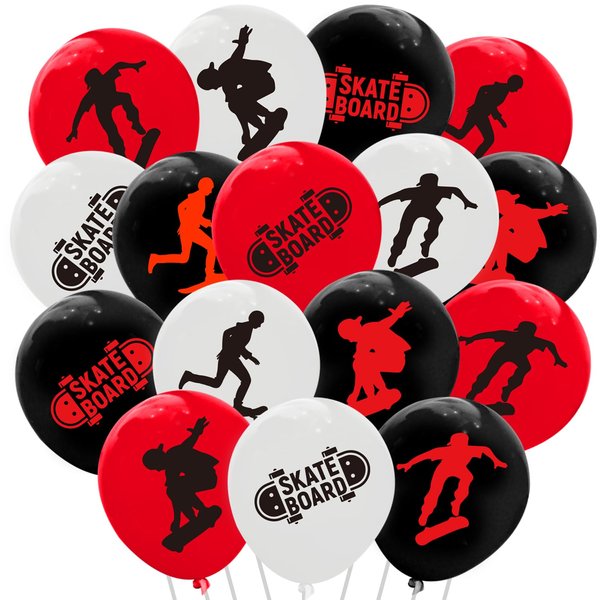 64PCS Skateboard Latex Balloons Decorations -Skateboard Party Supplies Sport Birthday Baby Shower Party Favors