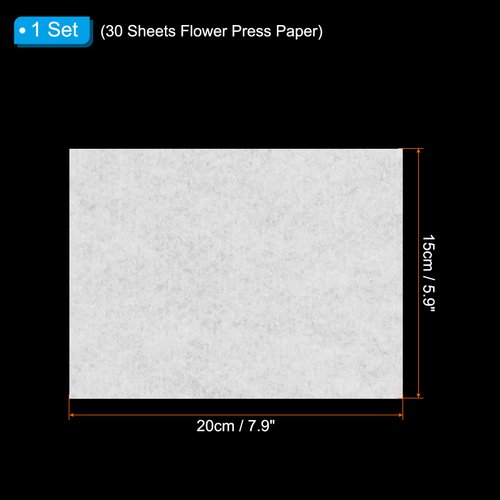 PATIKIL 8"x6" Flower Press Paper, 1 Set/30 Sheet Refill Lining Blotter Paper Absorbent Reusable Blotting Paper for DIY Art Handicraft Scrapbook